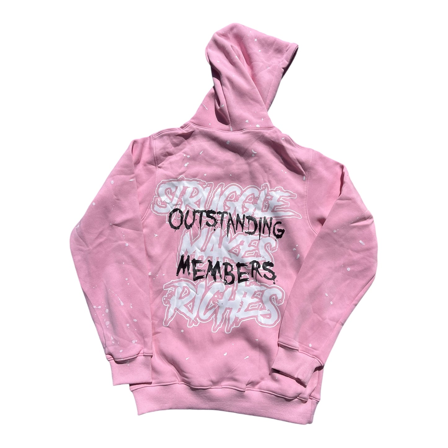 SMR splatter hoodie pink