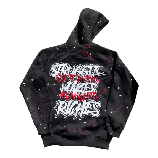 SMR Splatter hoodie black