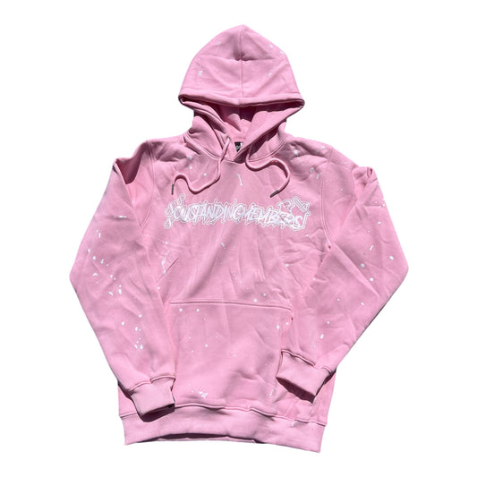 SMR splatter hoodie pink